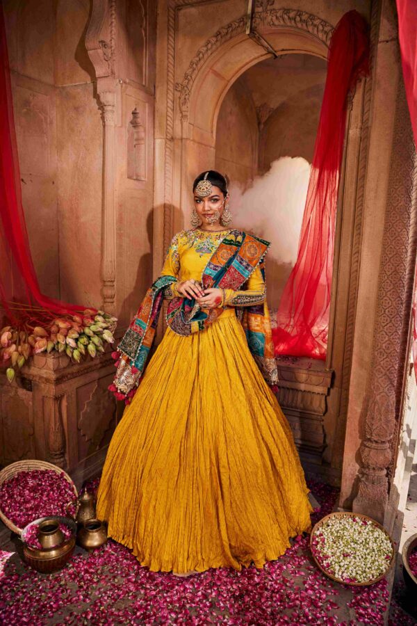 Mustard Yellow Lehenga Set