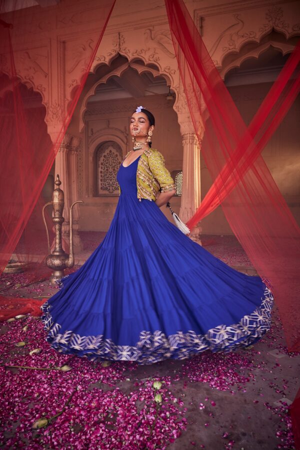 Royal Blue Anarkali Set