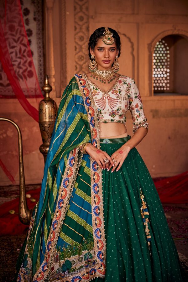 Emerald Green Lehenga Set