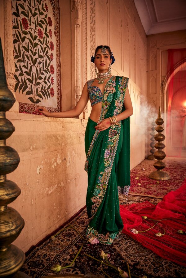 Emerald Green Saree